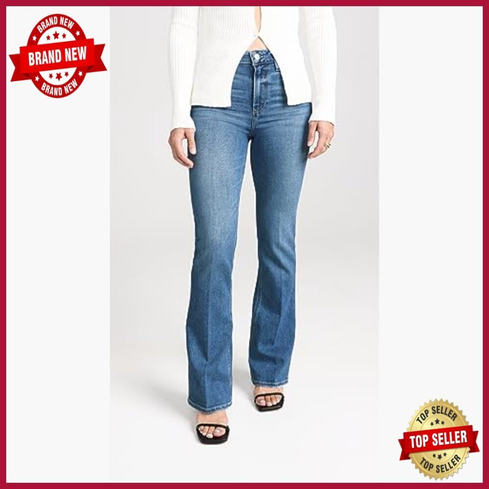 High Rise Bootcut Petite Jeans, Stretch Denim, 30in Inseam - Picture 2 of 6